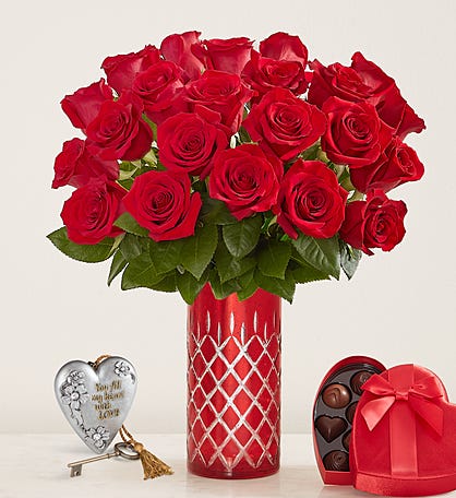 Two Dozen Dazzle Her Day™ Red Roses